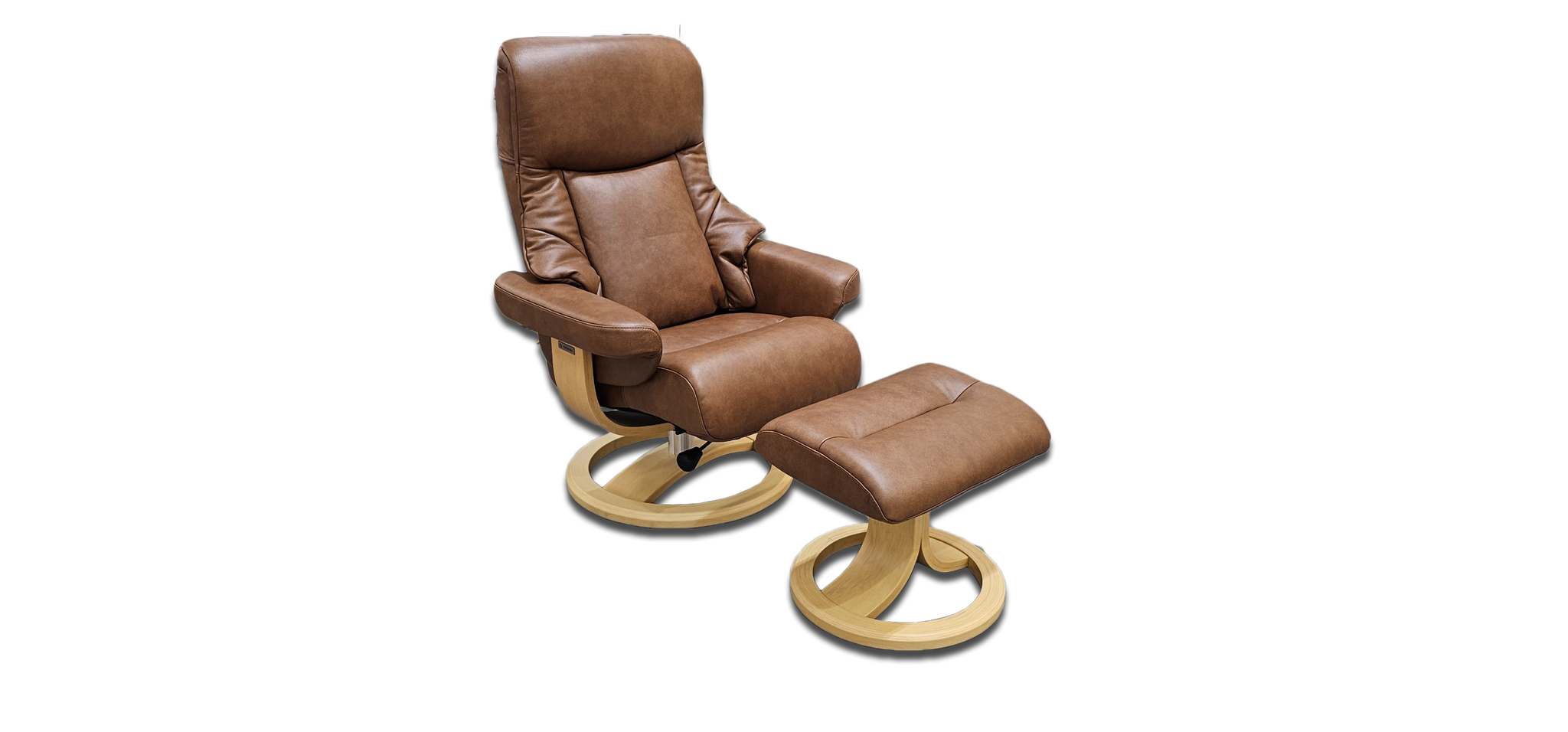 Angelo R-Base Ergonomic Recliner + Footstool Set - Zedere