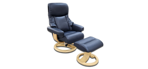 Angelo R-Base Ergonomic Recliner + Footstool Set - Zedere