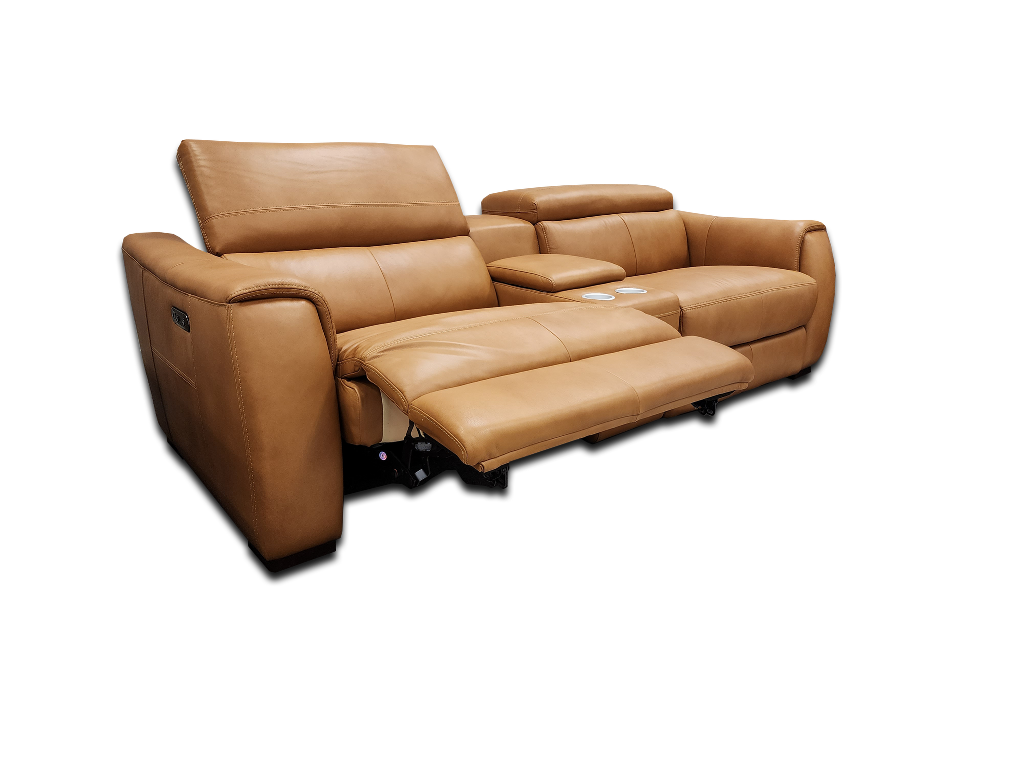 Rapallo 2.5 Seat Recliner + Console (displayed in Premium Leather)